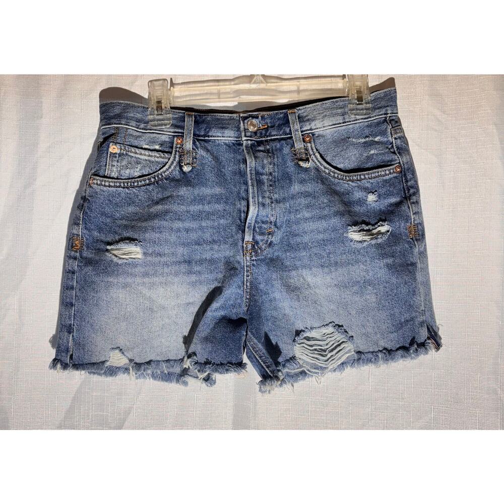We The People Women’s Distressed High-Rise Denim Shorts Size 29 Frayed